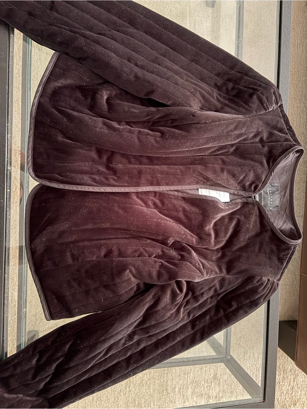 Sanctuary Quilted Velvet Shirt Jacket in black
